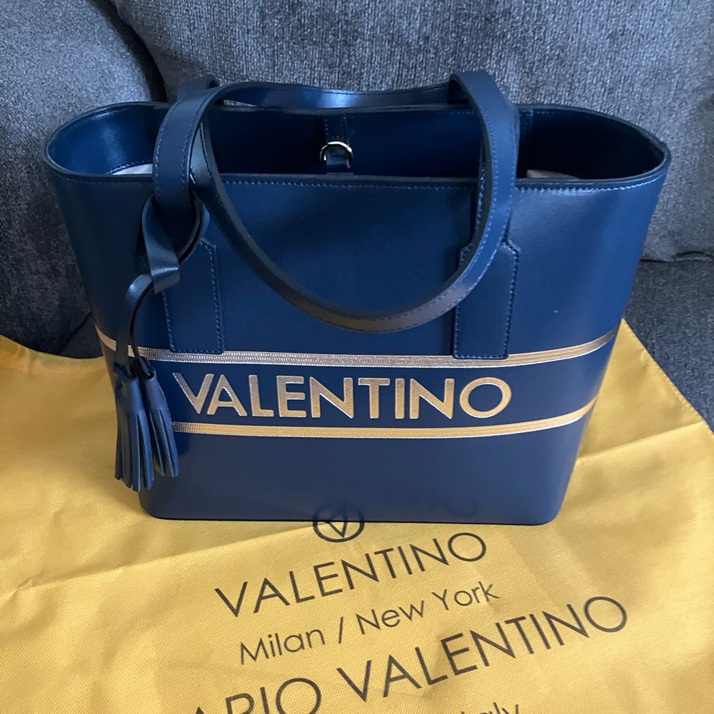Valentino Blue Tote Bag